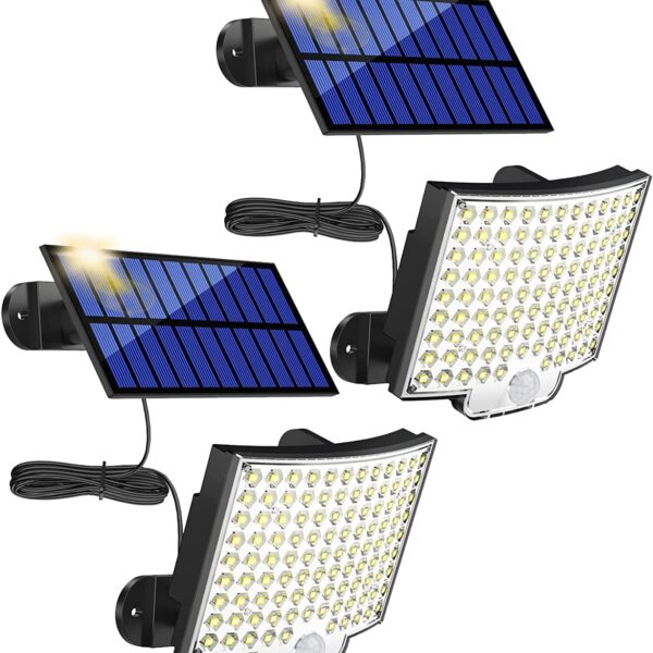 MPJ 106 LED Solarleuchte mit Bewegungsmelder – IP65 Wandleuchte für Garten (2er Set)
