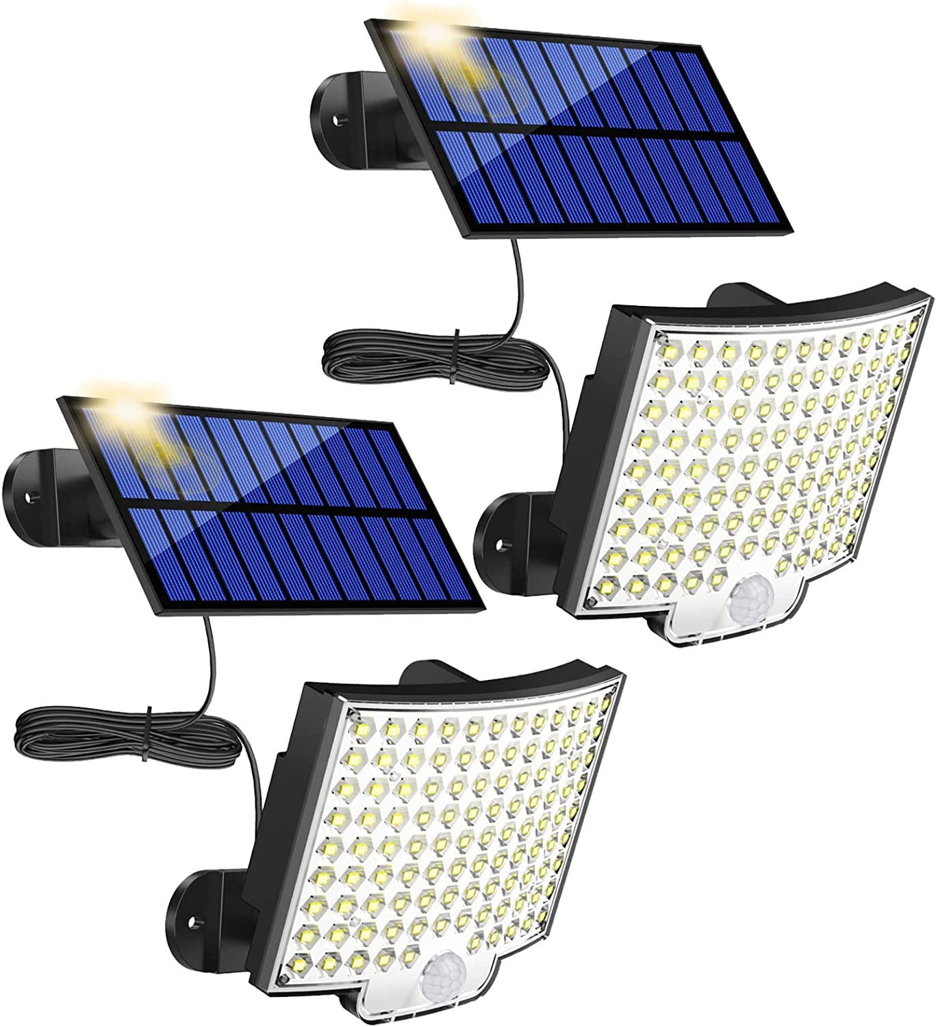 MPJ 106 LED Solarleuchte mit Bewegungsmelder – IP65 Wandleuchte für Garten (2er Set)