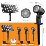 MEIKEE Solarstrahler 3er Set 2700K Warmweiss – IP66 Gartenleuchte mit 5000mAh Akku – Bild 6