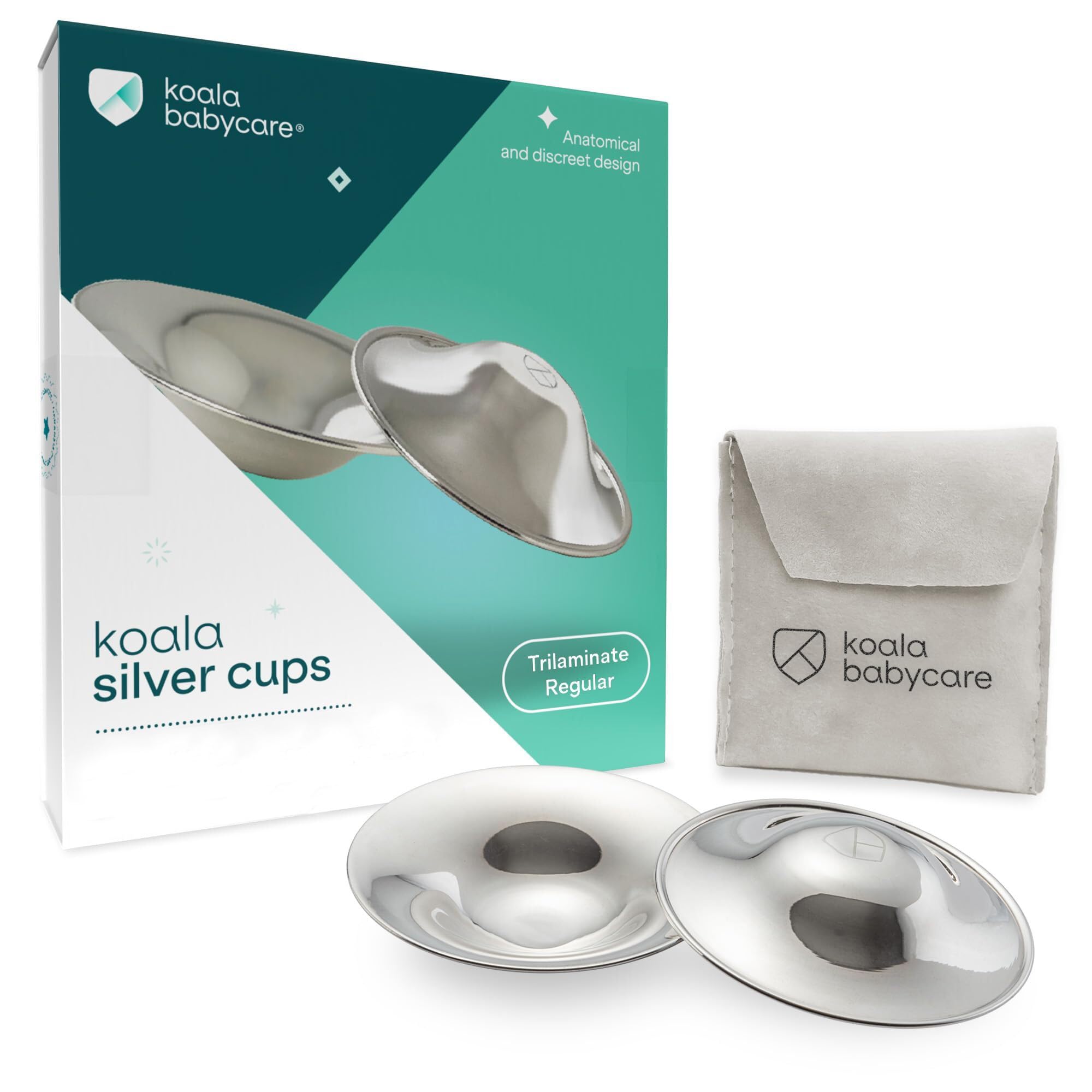 Koala Babycare Silberhütchen – 2 Stück Stillhütchen für empfindliche Brustwarzen