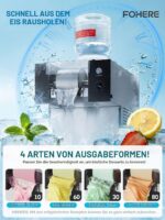 FOHERE Gewerbliche Schnee-Eismaschine 80kg/24h – Bingsu-Maker mit Selbstreinigung – Bild 3