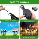 A.bigwhale Solar Glühwürmchen 4er Set mit 8 LEDs – Gartendeko mit 2 Modi für Außen – Bild 7