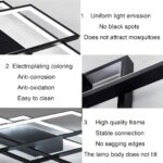 Qiaomao 65W LED Deckenleuchte 80cm Dimmbar – Farbwechsel 3000K-6000K mit Fernbedienung – Bild 5