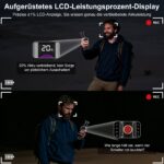 Shadowhawk 365nm UV Taschenlampe 30W – Professionelle Schwarzlichtlampe mit LCD-Display – Bild 6