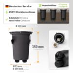 SSC-LUXon JUAVI 4er Set Bodeneinbaustrahler schwenkbar IP67 – Befahrbare Gartenspots für Wege & Terrasse – Bild 4
