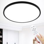 MOONSEA 48W LED Deckenleuchte Ø50cm Dimmbar 3000-6000K – Flache Designleuchte mit Fernbedienung