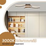 CBJKTX LED-Deckenleuchte 12W Holz & Metall – Warmweiss 3000K für Küche & Wohnräume – Bild 2