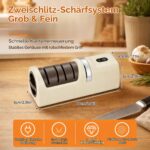 Zinueen Elektrischer Messerschärfer 5-in-1 mit 3-Geschwindigkeiten – Wiederaufladbar – Bild 2