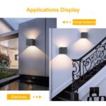 Klighten 2er Set 12W LED-Aussenlampe mit Bewegungsmelder – Anthrazit 2700K – Bild 4