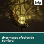Gadgy 2er Set Solarlaternen – Elegante Gartenleuchten mit Mond-Design für Aussen – Bild 6