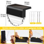 YIKANWEN 6er Set Solarleuchten für Aussen – LED Gartenlampen mit 2 Modi für Terrasse & Treppen – Bild 6