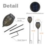 JOYCREATOR 2er Set Metall Solarleuchten – IP65 Orientalische Gartenleuchte Warmweiss für Aussen – Bild 7