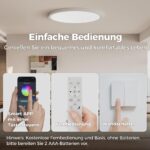 Aphyni LED Deckenleuchte Ø30cm – Dimmbar RGB mit Fernbedienung & App-Steuerung – Bild 5