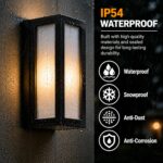 HLFVLITE Aussenleuchte Anthrazit – IP44 Wandlampe mit Aluminiumguss für Garten & Terrasse – Bild 4