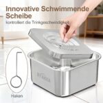 RYAKKA 3L Hundetrinknapf aus 304-Edelstahl – Anti-Schlabber mit Schwimmscheibe & rutschfester Basis – Bild 3
