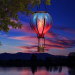 TERESA'S COLLECTIONS Solar Heissluftballon-Laterne – Dekorative Gartenleuchte mit Flammeneffekt