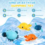 twoonto Magnetisches Angelspiel Badespielzeug – 6-teiliges Aufziehbares Schwimmset für Kleinkinder – Bild 4