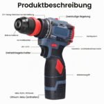 Utensy Akkuschrauber 16,8V mit 2x 1300 mAh Akku – Kompakt & kraftvoll für Heimwerker – Bild 8