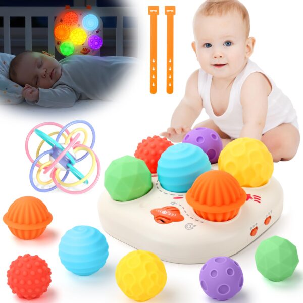 YOOHBERRYS Musikspielzeug mit 6 Sensorik Bällen – Montessori Lernspielzeug für Babys ab 1 Jahr