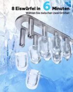 Silonn Eiswürfelmaschine – 12 kg/24H, 2 Eisgrößen, Selbstreinigung für Zuhause & Unterwegs – Bild 2