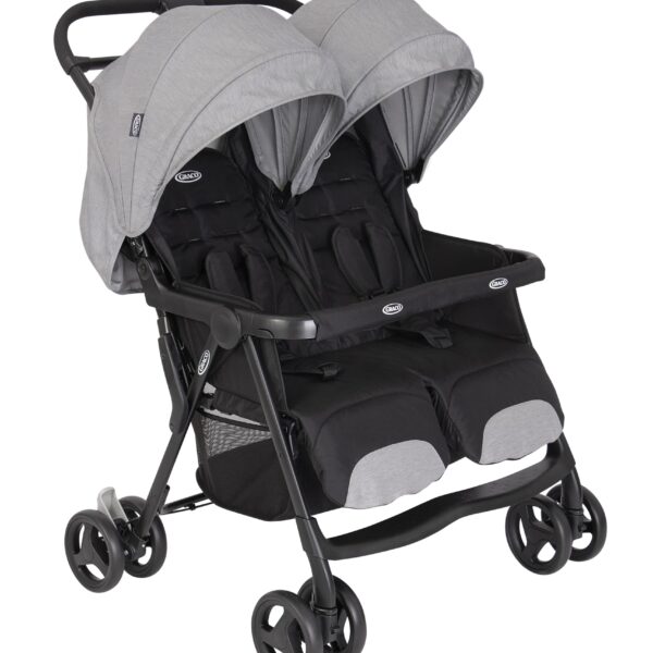 Graco DuoRider Doppel-Kinderwagen – Leichter Zwillingswagen ab Geburt bis 3 Jahre