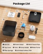 PawPoll Katzenbrunnen 2,2L – Wasserhahn-Design mit LED & Aktivkohlefilter – Bild 9