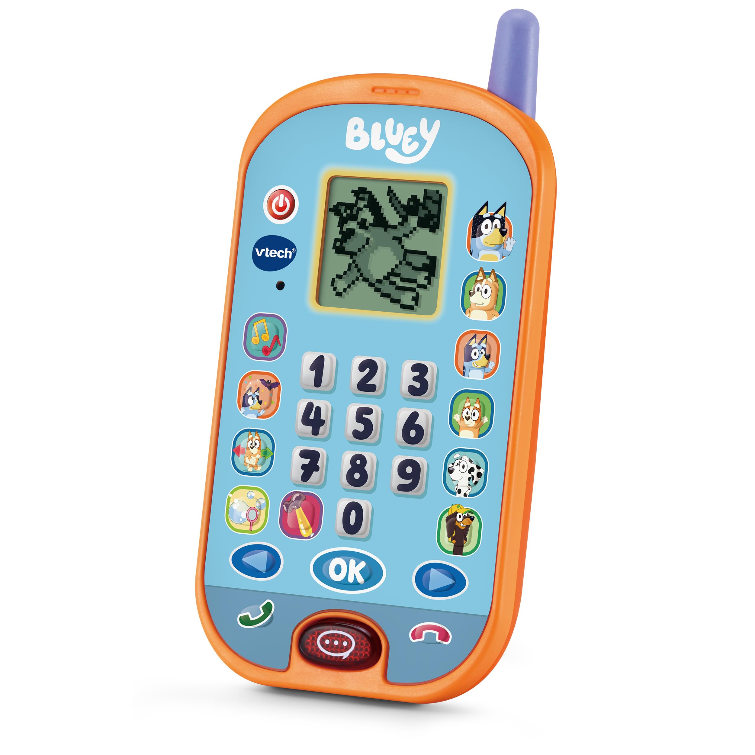 VTech Bluey Lernhandy – Interaktives Lernspielzeug mit Originalstimmen für Kinder 3-6