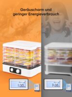 FOHERE Dörrautomat mit 5 Fächern & 360° Umwälztrocknung – Temperatur 35–70°C einstellbar – Bild 6
