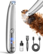 oneisall Pfotentrimmer für Hunde & Katzen mit LED-Licht – Kabellos & Ultra-Leise
