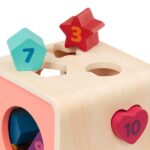 Battat Zählen & Sortieren Würfel – Holz-Formensortierspiel mit 10 nummerierten Formen ab 1 Jahr – Bild 3