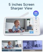 ARENTI Babyphone mit 5" Display & 1080P PTZ Kamera – App-Steuerung & Nachtsicht für Babys – Bild 2