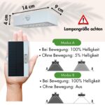 GINUX Solar Wandleuchte mit Bewegungsmelder 350 Lumen – IP65 Ausssenleuchte für Garten & Terrasse – Bild 2