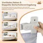 Tubiaz Kinderbettgitter 3er-Set – Höhenverstellbar 64–96 cm für Kleinkinder – Bild 3