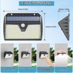 6er Set Solar-Wandleuchten mit Bewegungsmelder – IP65 Kaltweiß für Garten & Hof – Bild 6