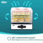 Wessper Sillar Edelstahl Dörrautomat digital – 5 Etagen, Timer 99 Std, 35–70°C, BPA-frei – Bild 4