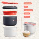 mumisuto 2L Mikrowellen-Reiskocher mit Dampfkorb & Reislöffel – BPA-frei – Bild 6