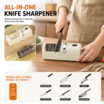 Zinueen Elektrischer Messerschärfer 5-in-1 mit 3-Geschwindigkeiten – Wiederaufladbar – Bild 7