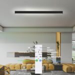Glitzerlife LED-Deckenlampe 107cm Schwarz Dimmbar – 32W Deckenleuchte mit Fernbedienung – Bild 4