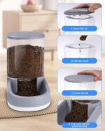 Zounin Automatischer Futterspender 2er Set – Schwerkraft-Spender für Katzen & Hunde – Bild 3