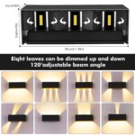 Cwycfw 36W LED Wandleuchte IP65 – 3000lm Warmweiss mit einstellbarem 0-120° Winkel – Bild 2