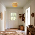 CALOKES Boho Deckenleuchte Ø45cm – 3-flammige Juteseil-Lampe mit Korb-Design – Bild 7