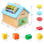 Toywoo Montessori 5-in-1 Holzspielzeug – Lernbox für Kinder ab 1 Jahr – Bild 2