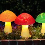 Homeleo 8er Set Pilz Solarleuchten mit Cracked Style – Farbwechsel Gartendeko für aussen – Bild 8