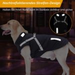 Aisuowa Hundewintermantel wasserdicht mit Fleece – Wärmeschutz für kleine bis grosse Hunde – Bild 4