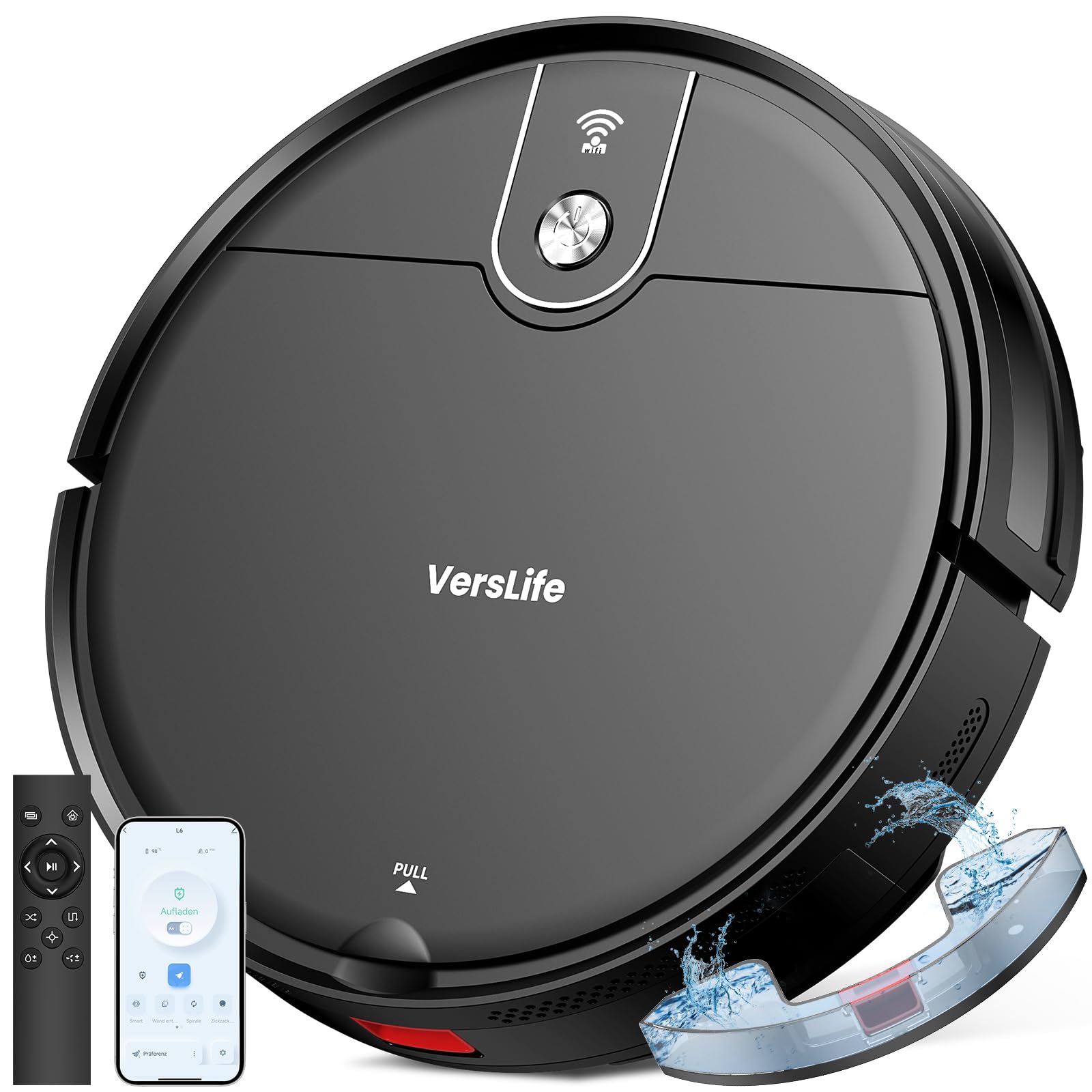 VersLife L6 Saugroboter mit Wischfunktion – 4000Pa Saugkraft & 120 Min Laufzeit