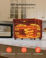 VEVOR Dörrautomat mit 6 Edelstahlschalen – 400 W Futtertrockner mit digitaler Temperaturregelung – Bild 4