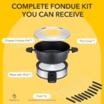 Befano Edelstahl-Fonduetopf 2L mit Temperaturkontrolle – Elektrisches Fondue-Set für 8 Personen – Bild 6