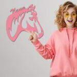 Namofactur Pferde-Wandlicht personalisiert mit Wunschname – LED Farbwechsel Holzlampe für Kinderzimmer – Bild 3