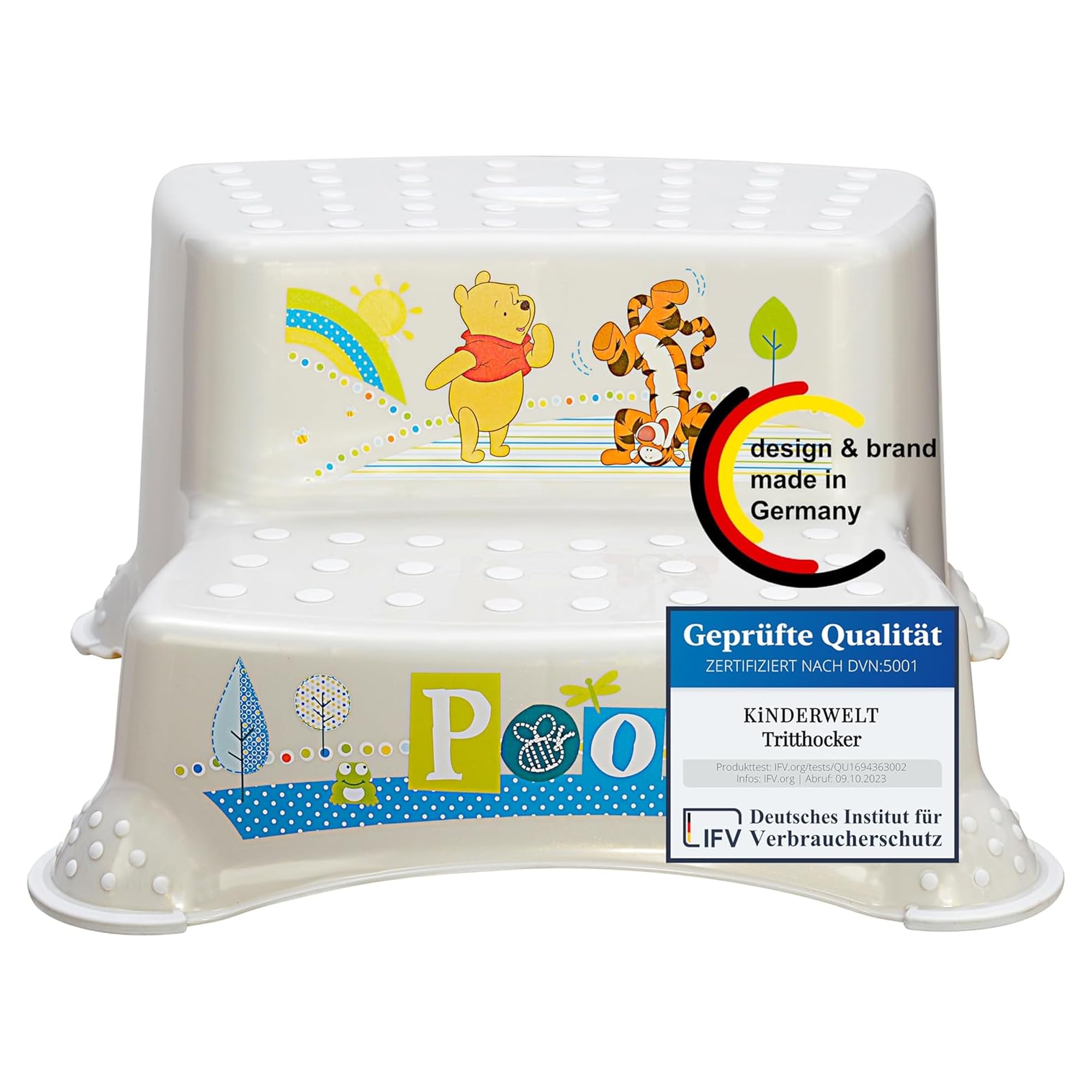 KiNDERWELT Premium Tritthocker 2 Stufen – Rutschfest & BPA-frei für Kinder ab 3 Jahren