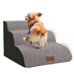 CALIYO Hundetreppe 3 Stufen 60×40×40 cm – Gelenkschonende Haustierrampe für Bett & Couch